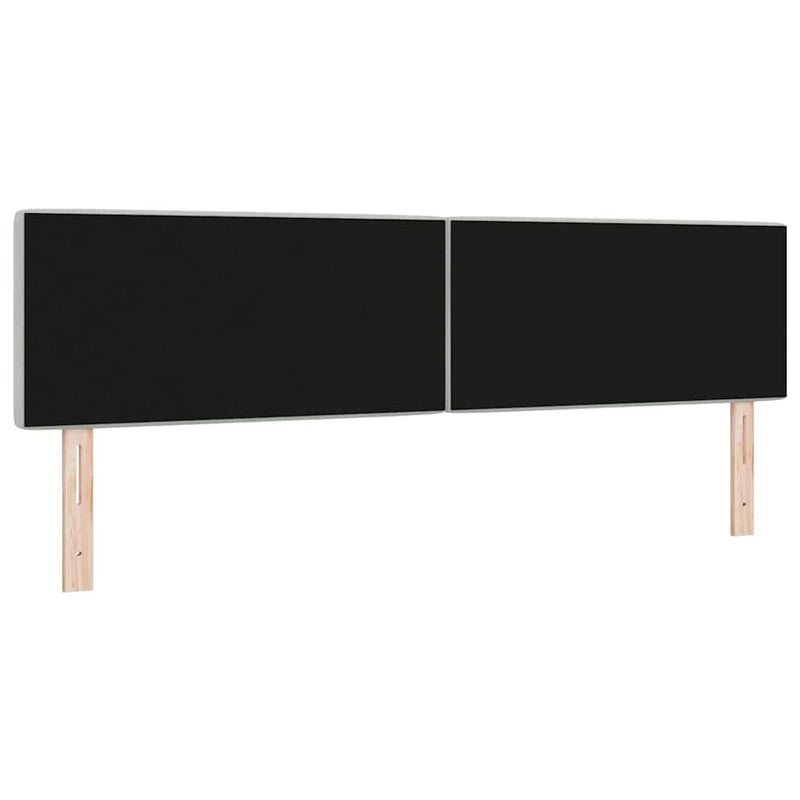 vidaXL Bársony Fejtámla Argyle Világosszürke 180 cm Bársony
