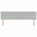 vidaXL Bársony Fejtámla fejtámlával Világosszürke 180 cm Bársony