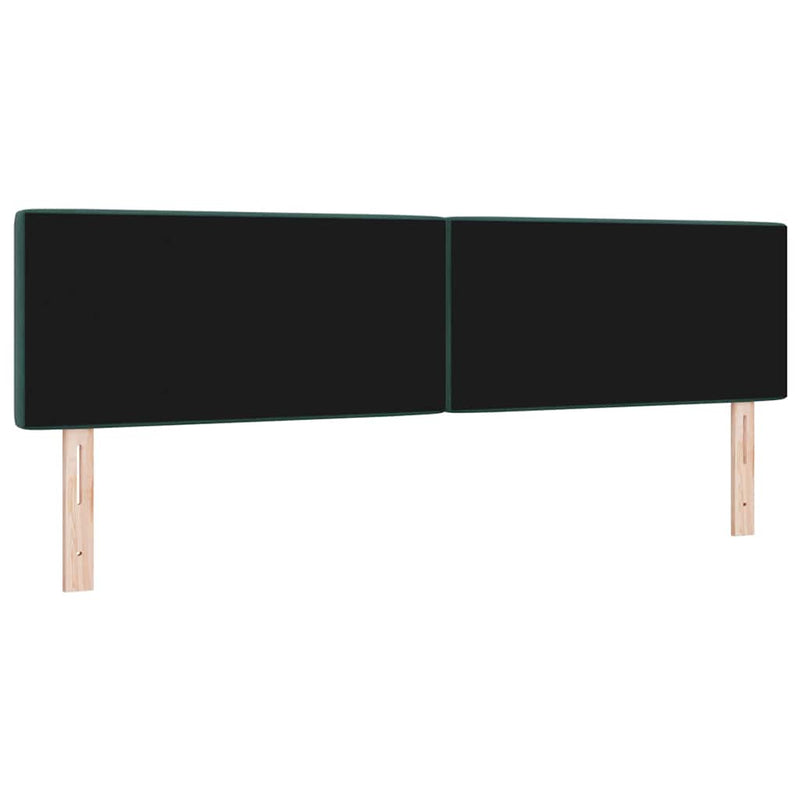 vidaXL Bársony Fejtámla Argyle fejtámlával Sötétzöld 180 cm Bársony