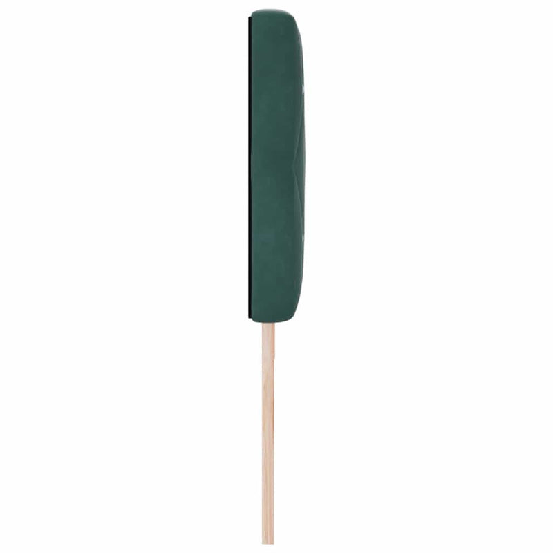 vidaXL Bársony Fejtámla Argyle fejtámlával Sötétzöld 180 cm Bársony