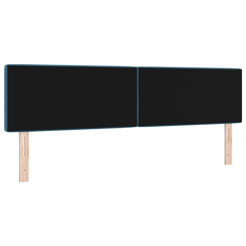 vidaXL Bársony Fejtámla Argyle fejtámlával Sötét kék 180 cm Bársony