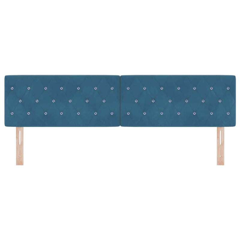 vidaXL Bársony Fejtámla Argyle fejtámlával Sötét kék 180 cm Bársony