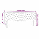 vidaXL Bársony Fejtámla fejtámlával Sötét kék 180 cm Bársony