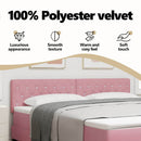 vidaXL Fejtámla Rózsaszín 180 cm Bársony
