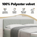 vidaXL Fejtámla Világosszürke 200 cm Bársony
