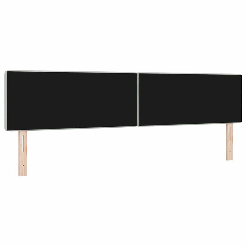 vidaXL Bársony Fejtámla Argyle Világosszürke 200 cm Bársony