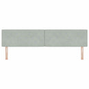 vidaXL Bársony Fejtámla fejtámlával Világosszürke 200 cm Bársony