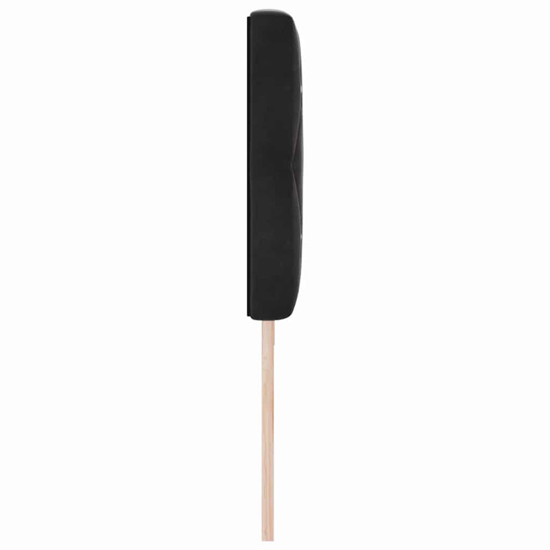 vidaXL Bársony Fejtámla Argyle fejtámlával Fekete 200 cm Bársony