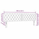 vidaXL Bársony Fejtámla fejtámlával Fekete 200 cm Bársony