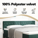 vidaXL Fejtámla Sötétzöld 200 cm Bársony