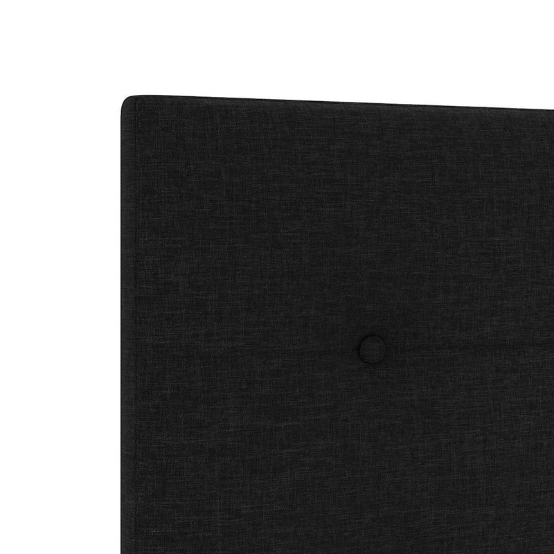 vidaXL Fejtámla fejtámlával Fekete 80 cm szövet