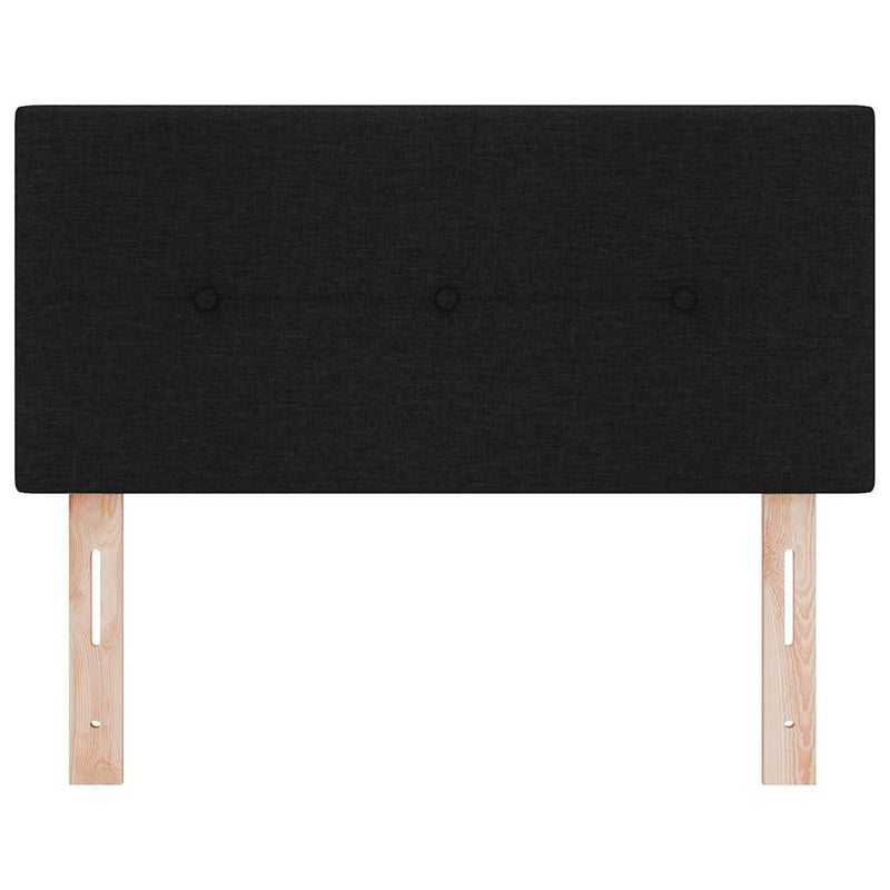 vidaXL Fejtámla fejtámlával Fekete 80 cm szövet