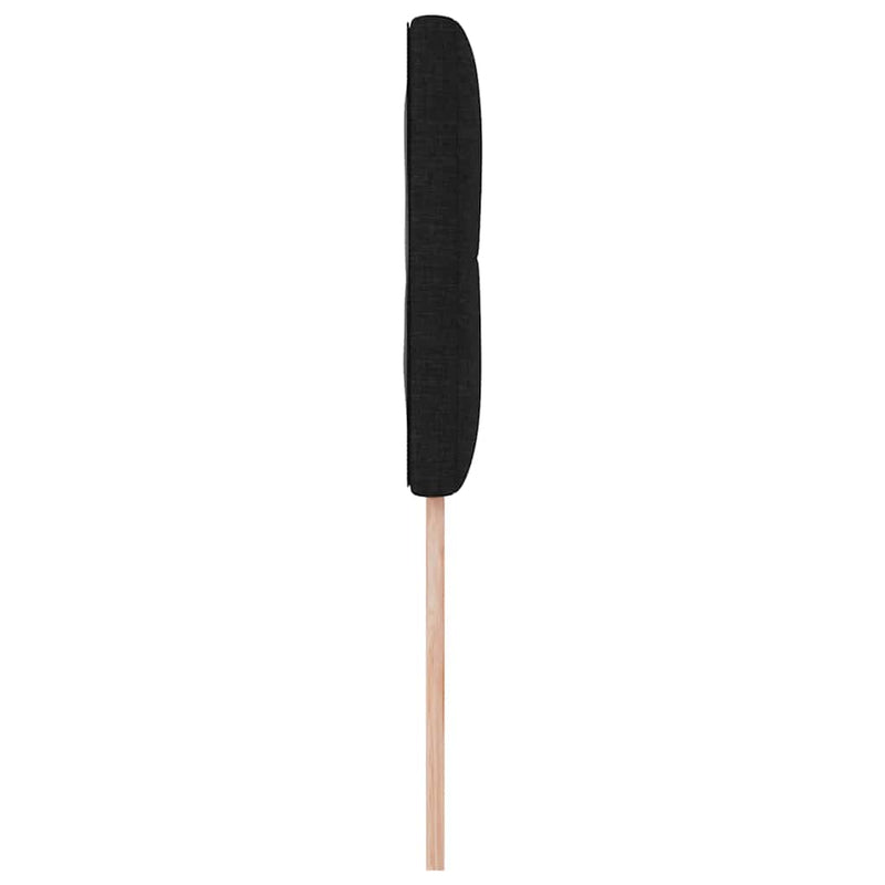 vidaXL Fejtámla fejtámlával Fekete 80 cm szövet