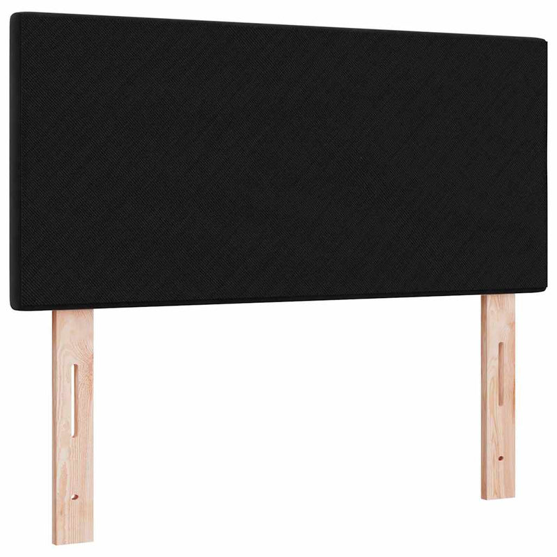 vidaXL Fejtámla Falra szerelhető fejtámlával Fekete 80 cm Bársony