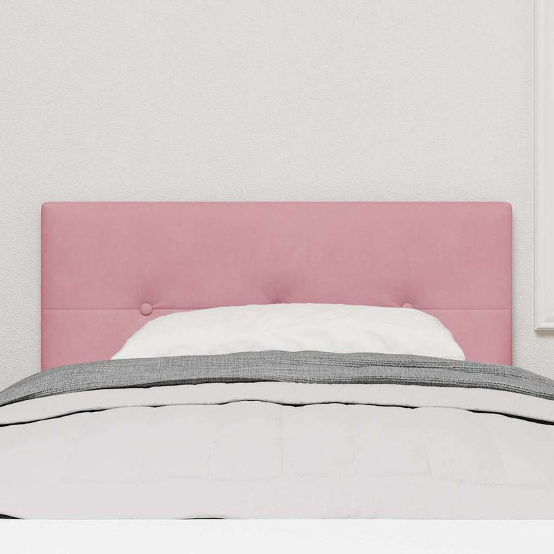 vidaXL Fejtámla Falra szerelhető fejtámlával Rózsaszín 80 cm Bársony