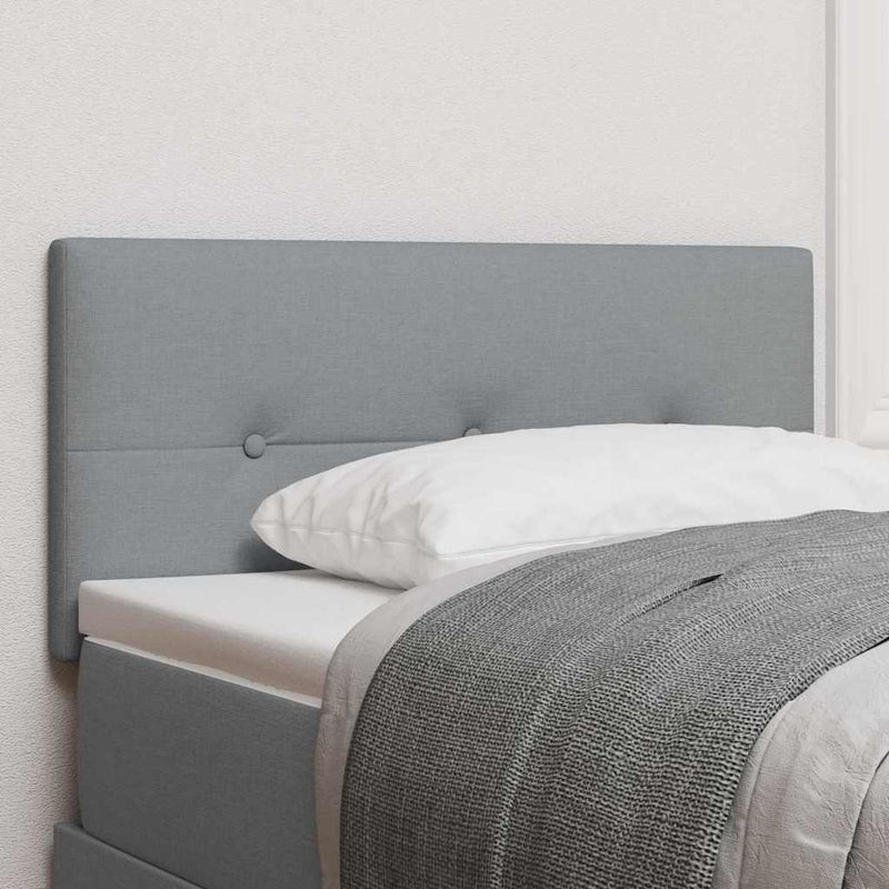 vidaXL Fejtámla fejtámlával Világosszürke 90 cm szövet