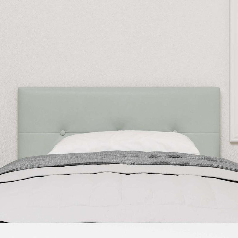vidaXL Fejtámla Falra szerelhető Világosszürke 90 cm Bársony