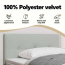 vidaXL Fejtámla Világosszürke 90 cm Bársony