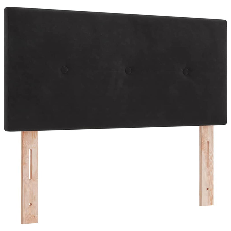 vidaXL Fejtámla Falra szerelhető fejtámlával Fekete 90 cm Bársony