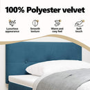 vidaXL Fejtámla Sötét kék 90 cm Bársony