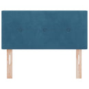vidaXL Fejtámla fejtámlával Sötétkék 90 cm Bársony