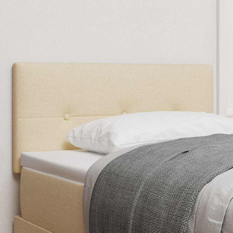 vidaXL Fejtámla fejtámlával Krém 100 cm szövet