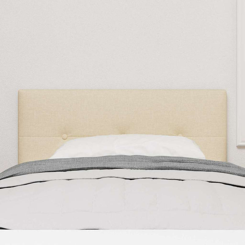 vidaXL Fejtámla fejtámlával Krém 100 cm szövet