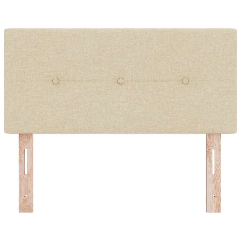 vidaXL Fejtámla fejtámlával Krém 100 cm szövet