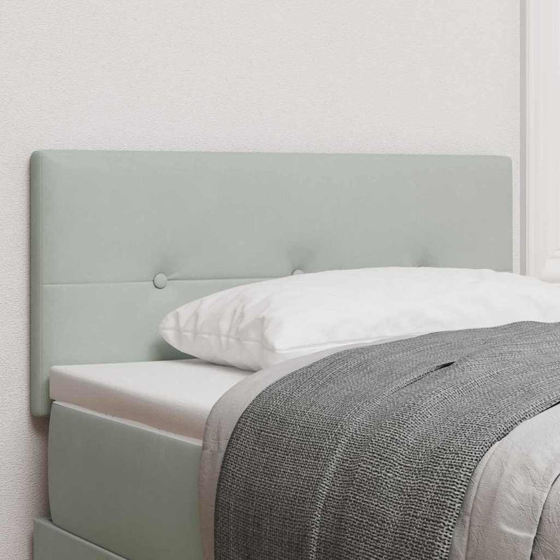 vidaXL Fejtámla Falra szerelhető Világosszürke 100 cm Bársony