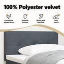 vidaXL Fejtámla Sötétszürke 100 cm Bársony