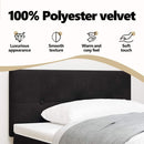 vidaXL Fejtámla Fekete 100 cm Bársony