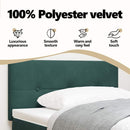vidaXL Fejtámla Sötétzöld 100 cm Bársony