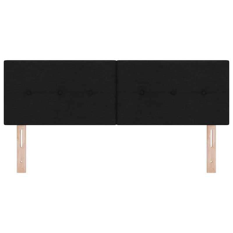 vidaXL Fejtámla fejtámlával Fekete 140 cm szövet
