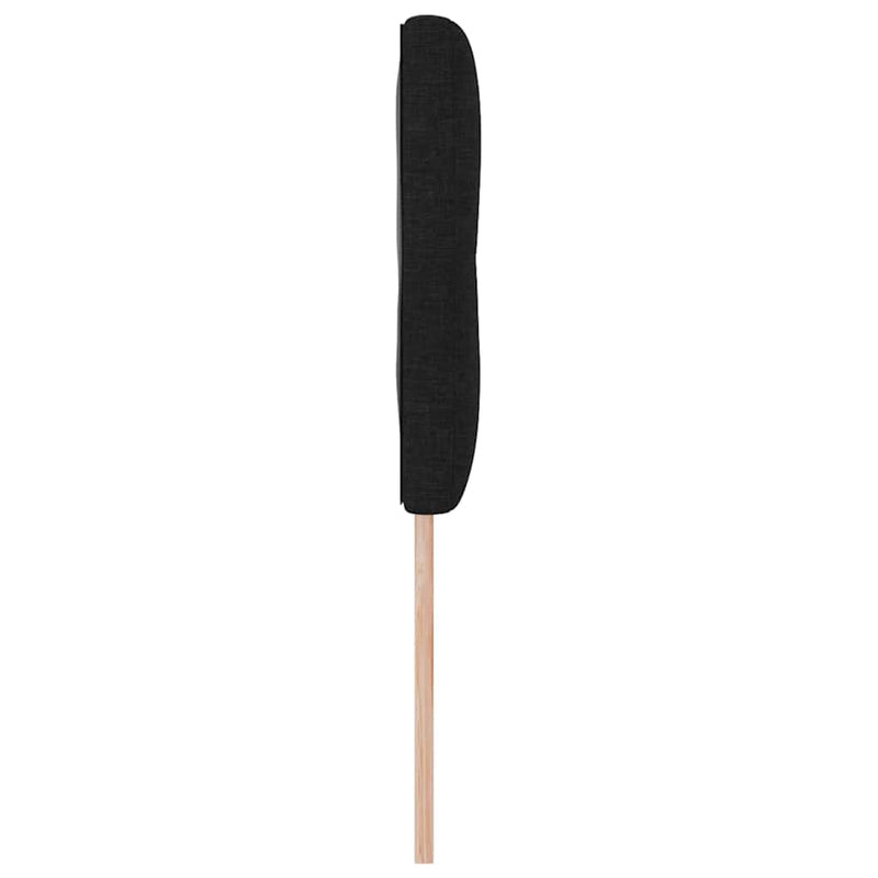 vidaXL Fejtámla fejtámlával Fekete 140 cm szövet