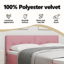 vidaXL Fejtámla Rózsaszín 144 cm Bársony