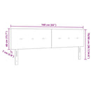 vidaXL Fejtámla fejtámlával Fekete 160 cm Műbőr