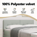 vidaXL Fejtámla Világosszürke 160 cm Bársony