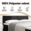 vidaXL Fejtámla Fekete 160 cm Bársony