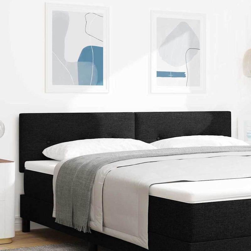 vidaXL Fejtámla fejtámlával Fekete 180 cm szövet