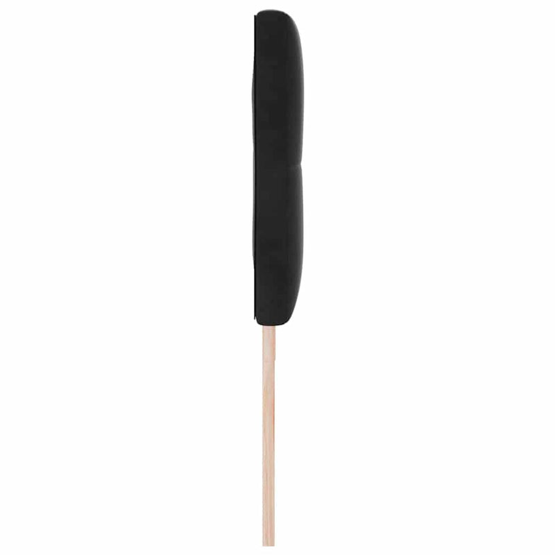 vidaXL Fejtámla Falra szerelhető fejtámlával Fekete 180 cm Bársony