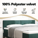 vidaXL Fejtámla Sötétzöld 180 cm Bársony