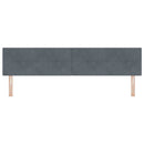 vidaXL Fejtámla fejtámlával Sötétszürke 200 cm Bársony