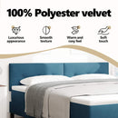 vidaXL Fejtámla Sötét kék 200 cm Bársony