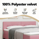 vidaXL Fejtámla Rózsaszín 200 cm Bársony