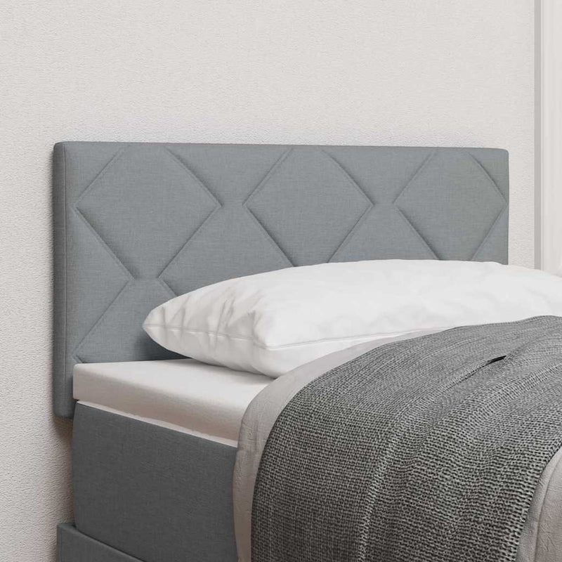vidaXL Textil Fejtámla Geometrikus Világosszürke 80 cm szövet