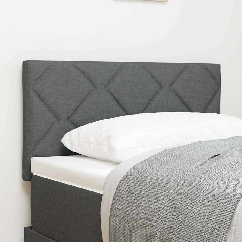 vidaXL Textil Fejtámla Geometrikus Sötétszürke 80 cm szövet