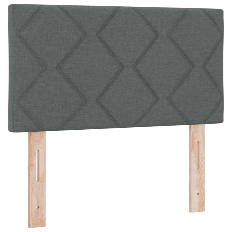 vidaXL Textil Fejtámla Geometrikus Sötétszürke 80 cm szövet
