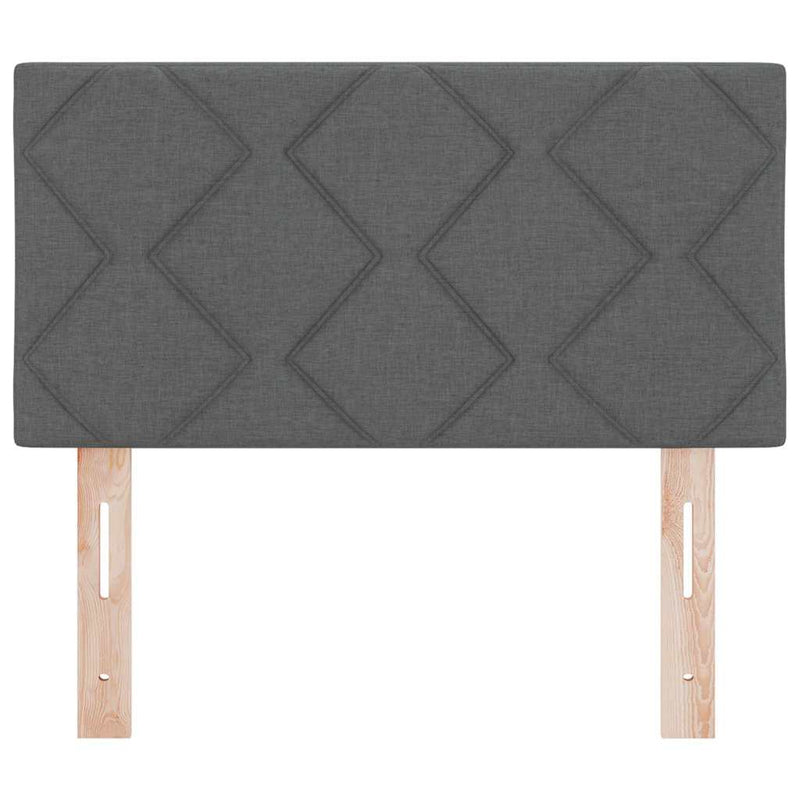 vidaXL Textil Fejtámla Geometrikus Sötétszürke 80 cm szövet
