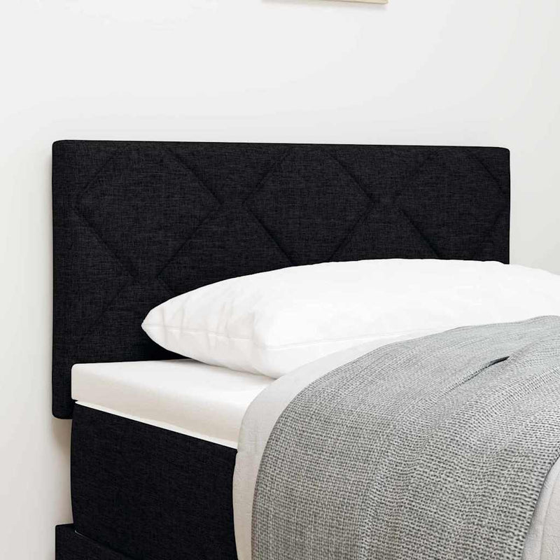 vidaXL Textil Fejtámla Geometrikus fejtámlával Fekete 80 cm szövet