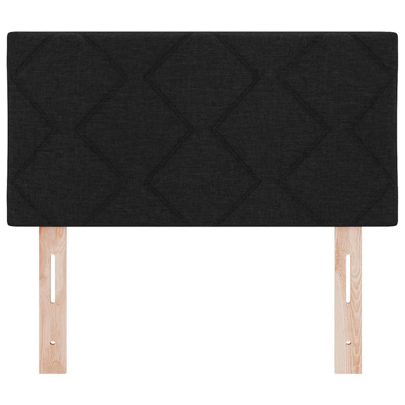 vidaXL Textil Fejtámla Geometrikus fejtámlával Fekete 80 cm szövet
